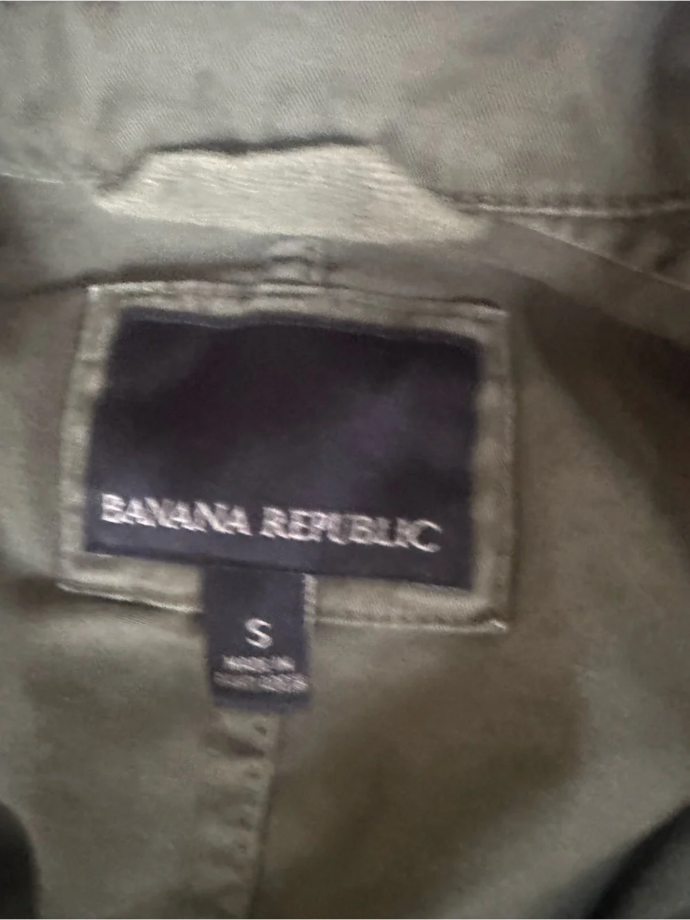 Banana Republic Olive Green Utility Bomber Jacket